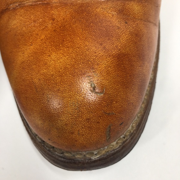 CAPEZIO True Vintage 70’s Yellow Golden Tan Leather Western Boho Tall Boot - Picture 12 of 16